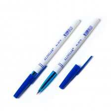Ручка шариковая синяя Alingar "Point", корпус белый, 0,7мм (50шт)