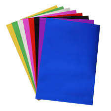 Набор бумаги металлизированной формат А4, 5 листов, 5 цветов, плотность 235г/м2   7160566