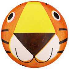 Мяч детский Тигренок 22 см, 50 гр, цвет оранжевый   4747385