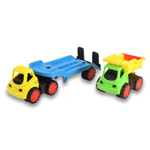 Пластмассовая игрушечная машина Toy Bibib &quot;Эвакуатор с грузавиком&quot; (35*12*18 см), сетка 