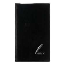 Записная книжка, формат А6, 70 листов, клетка, обложка пвх черная, Перо   7345912