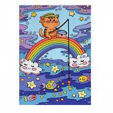 Картина по номерам Волшебные истории "Радужный кот" (Lori)