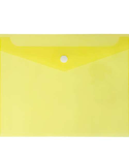 папка-конверт на кнопке А5 180мкм Calligrata желт   3258453