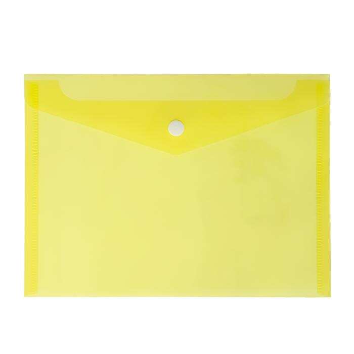 папка-конверт на кнопке А5 180мкм Calligrata желт   3258453 