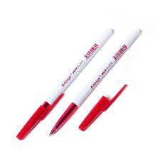 Ручка шариковая Alingar &quot;Point&quot;, 0,7 мм, красная, круглый, белый, пластиковый корпус, картонная упаковка 