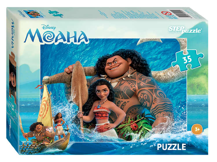 Мозаика &quot;puzzle&quot; 35 &quot;Моана&quot; (Disney) Пазл "Моана" создан по мотивам мультфильма "Моана" (Disney).
История рассказывает о храброй девушке Моане Ваялики, которая вместе с полубогом Мауи отправляется в опасное приключение по океану в поисках своей семьи.




Характеристики пазла:


•качественное изображение;

•большие детали пазла (4,5 × 5 см) (большие пазлы подходят для детей от 3х лет. Они удобные в манипулировании, эргономичны для детской руки, активно развивают мышление, внимание и память);

•экологически чистые, нетоксичные материалы. (компания Step Puzzle гарантирует выское качество пазла и точность подгонки).



Размер собранного изображения - 23 × 33 см.




Для кого?

Пазл подходит для детей от 3х лет.




Порадуйте своего ребенка ярким пазлом с героями мультфильма "Моана".