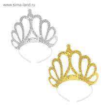 Карнавальная корона "Кокетка" на ободке, цвета МИКС   5296087