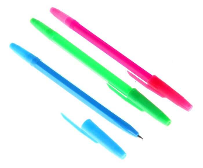 ручка шариковая Стамм Оптима синий стержень 134мм Neon МИКС РО10 601429 