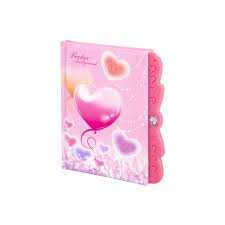 Подарочный блокнот 11,0 см * 15,0 см ,  &quot;Кружевные сердца&quot;, розовый 