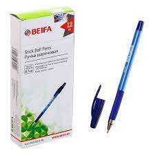 Ручка шариковая Beifa рез.упор, 0.7 стержень синий КА124200CS-BL 1257365