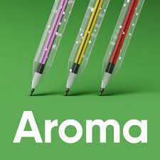 Ручка шариковая "AROMA" узел 0.7мм, черинла синие премиум, МИКС 9239744