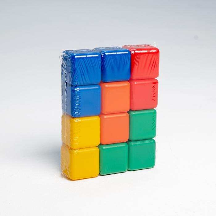 Набор цветных кубиков (12 шт, 40*40) 1200601 