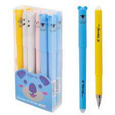 Ручка гелевая пиши-стирай Yalong Зверушки-колпачки 0,5 мм, синяя, 