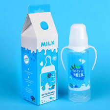Бутылочка для кормления подарочная "Молочный коктейль" 250 мл.,с соской, с ручками 7369072