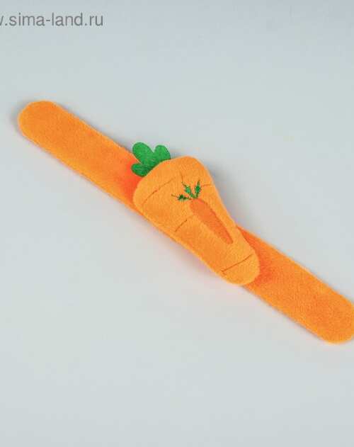 Игольница на браслете морковка 23*4,5*3см оранжевый   3604523