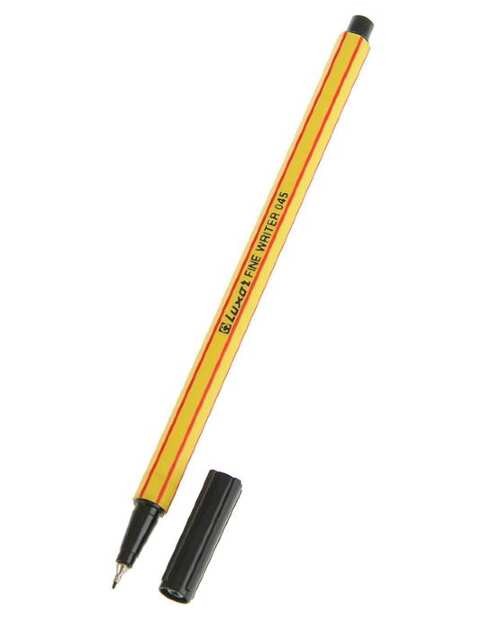 Ручка капиллярная Luxor Fine Writer 045 0.8мм, черная 7141-50/Box 10 ЦЕНА ЗА 1 ШТ!!! 2392610