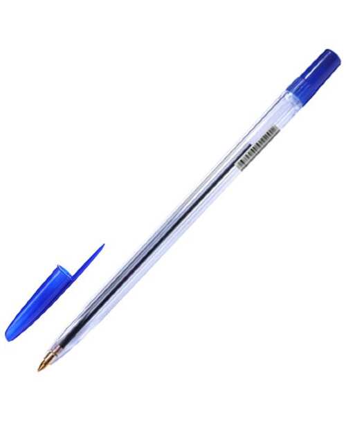 Ручка шариковая Стамм 111 1.0 корпус прозрачный, синий стержень 135мм РС01 601406