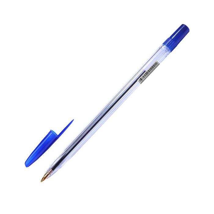 Ручка шариковая Стамм 111 1.0 корпус прозрачный, синий стержень 135мм РС01 601406 